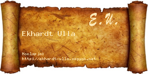 Ekhardt Ulla névjegykártya